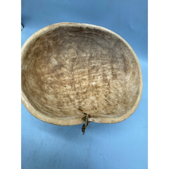 Handcrafted Gourd large Bowl With Intricate Black Geometric Designs 12x10" READ - Picture 5 of 12